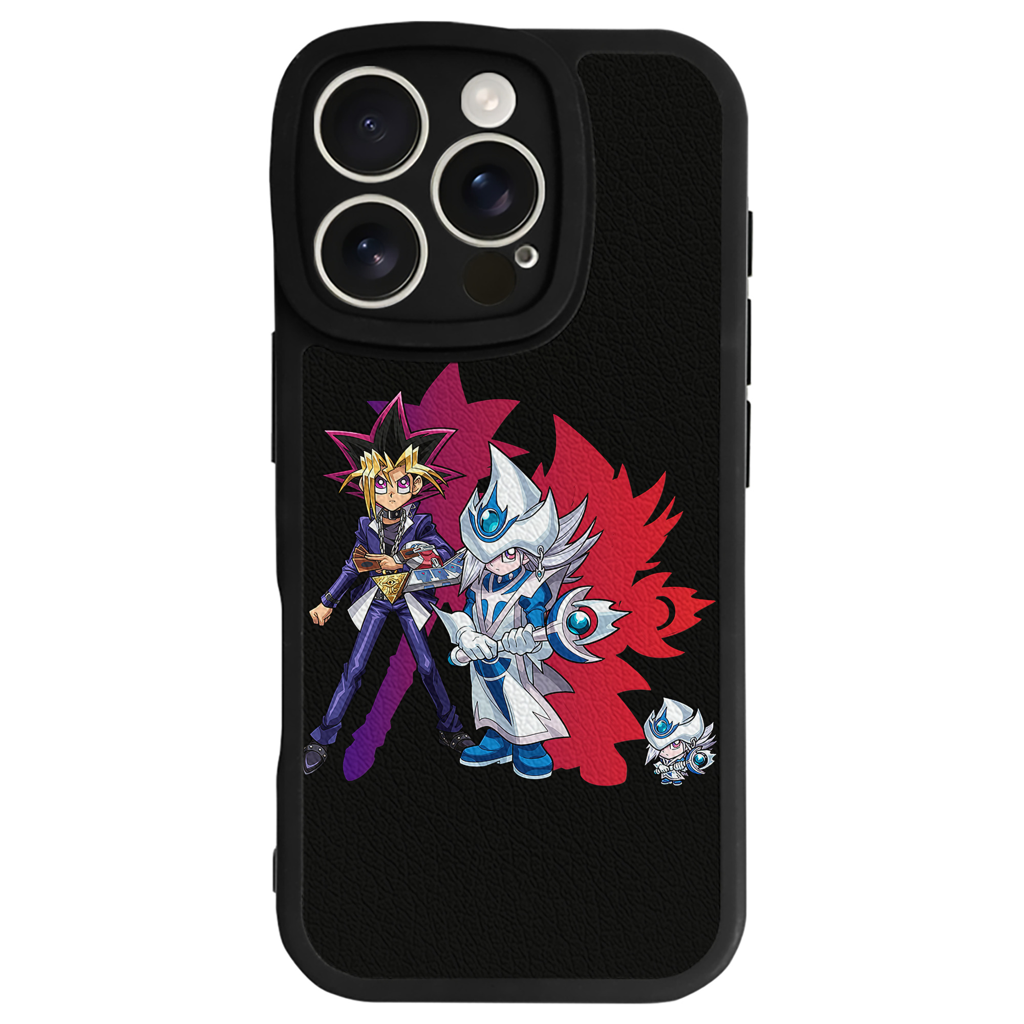 （画像用） 遊☆戯☆王 Yu-Gi-Oh! 【iPhone 16シリーズ対応】シリコンスマホケース（レザー調） 材質：シリコン